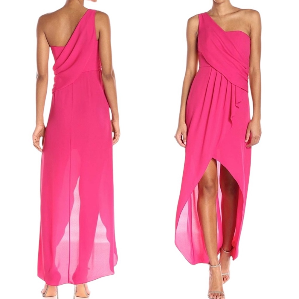 BCBGMaxAzria “Kail” Draped One Shoulder Gown - Picture 2 of 16